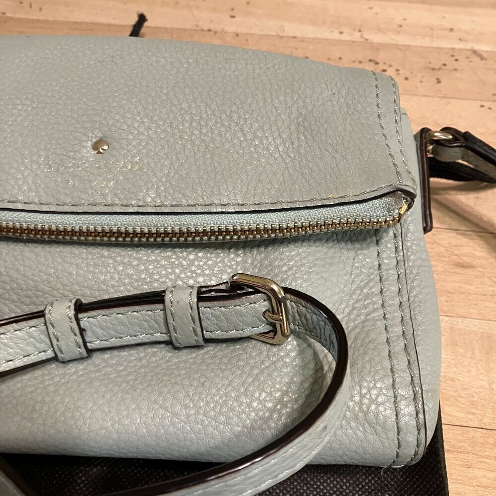 Kate Spade Womens Cobble Hill Carson Leather Crossbody Bag Medium Green SP GDD - Picture 2 of 12